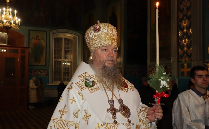 В канун Рождества Христова епископ Митрофан совершил всенощное бдение в кафедральном соборе Архангела Михаила г.Сердобска